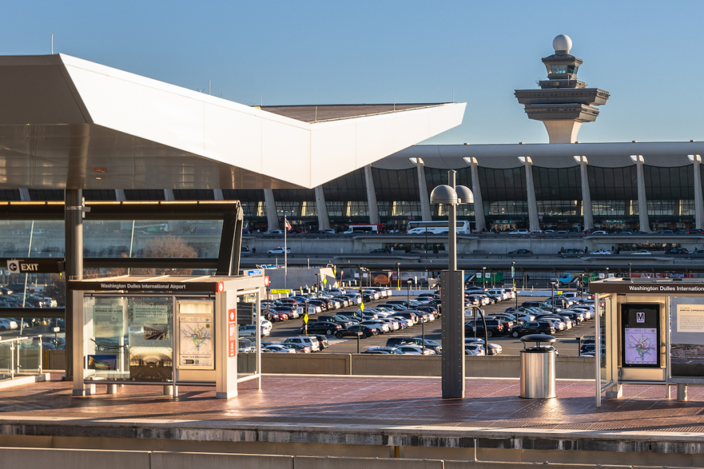 The new Metro station at Washington Dulles airport