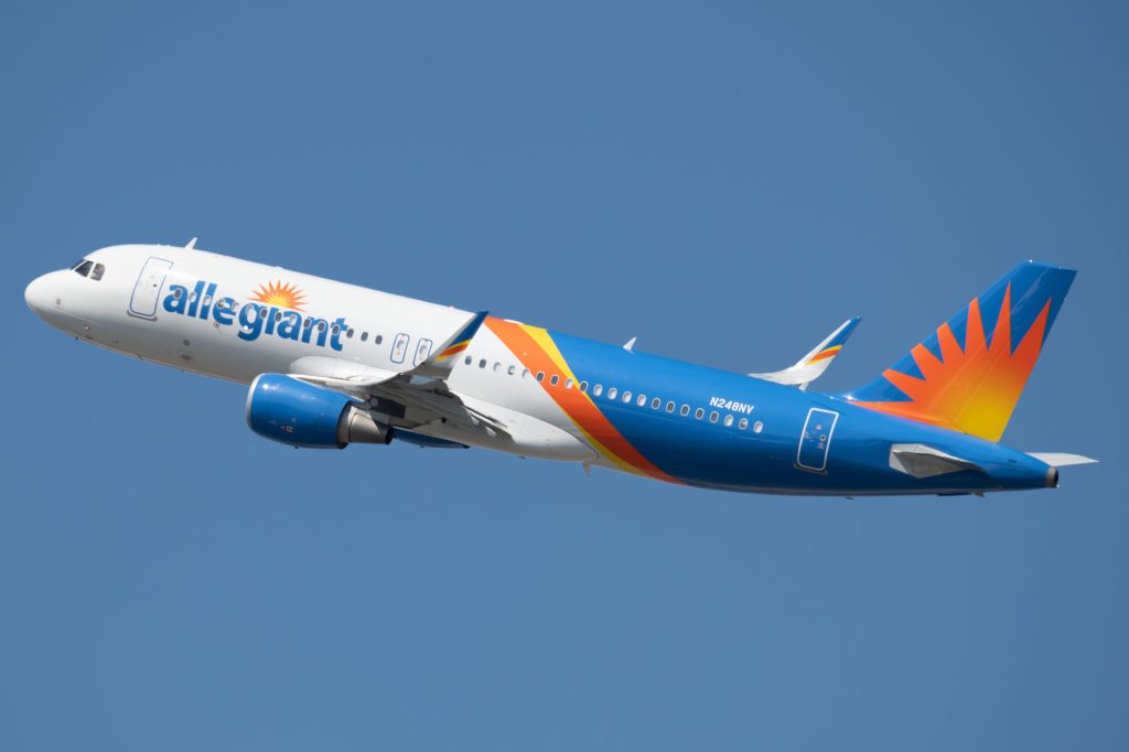 An Allegiant Air Airbus A320 plane