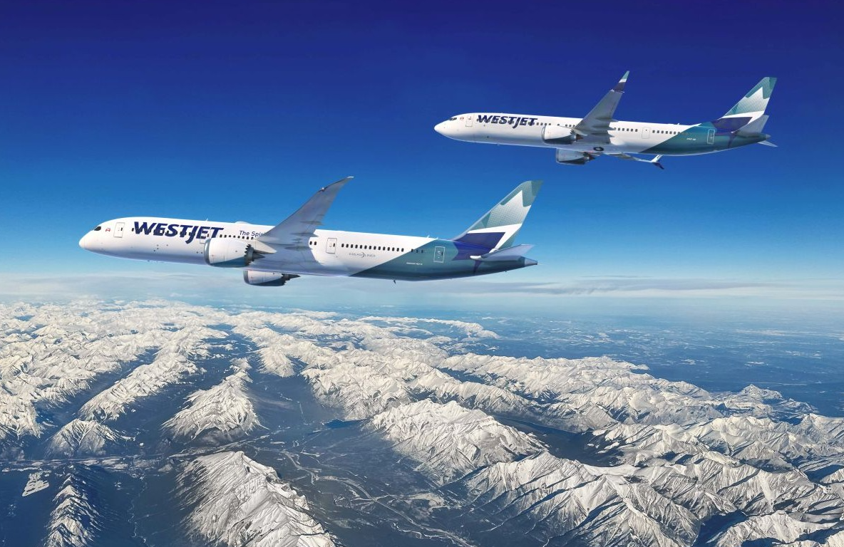 A render of WestJet's new Boeing jets